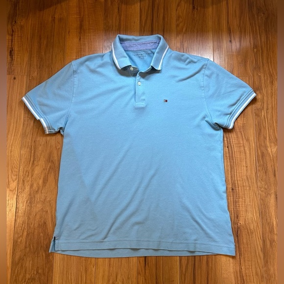 Tommy Hilfiger Light Blue Men’s Polo 👕Large - Picture 3 of 12